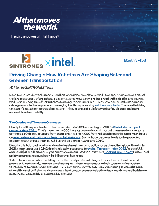 Driving Change: How Robotaxis Are Shaping Safer and
Greener Transportation