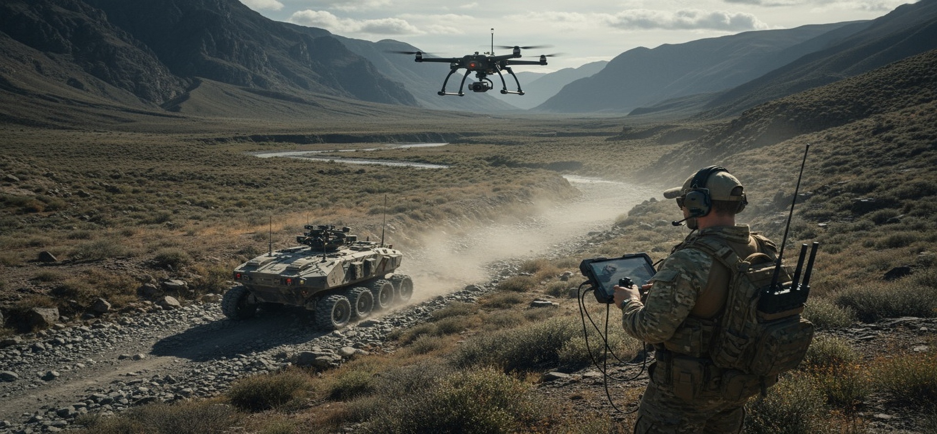 SINTRONES ABOX-5221 liquid cooled computer deployed on an autonomous tactical UGV