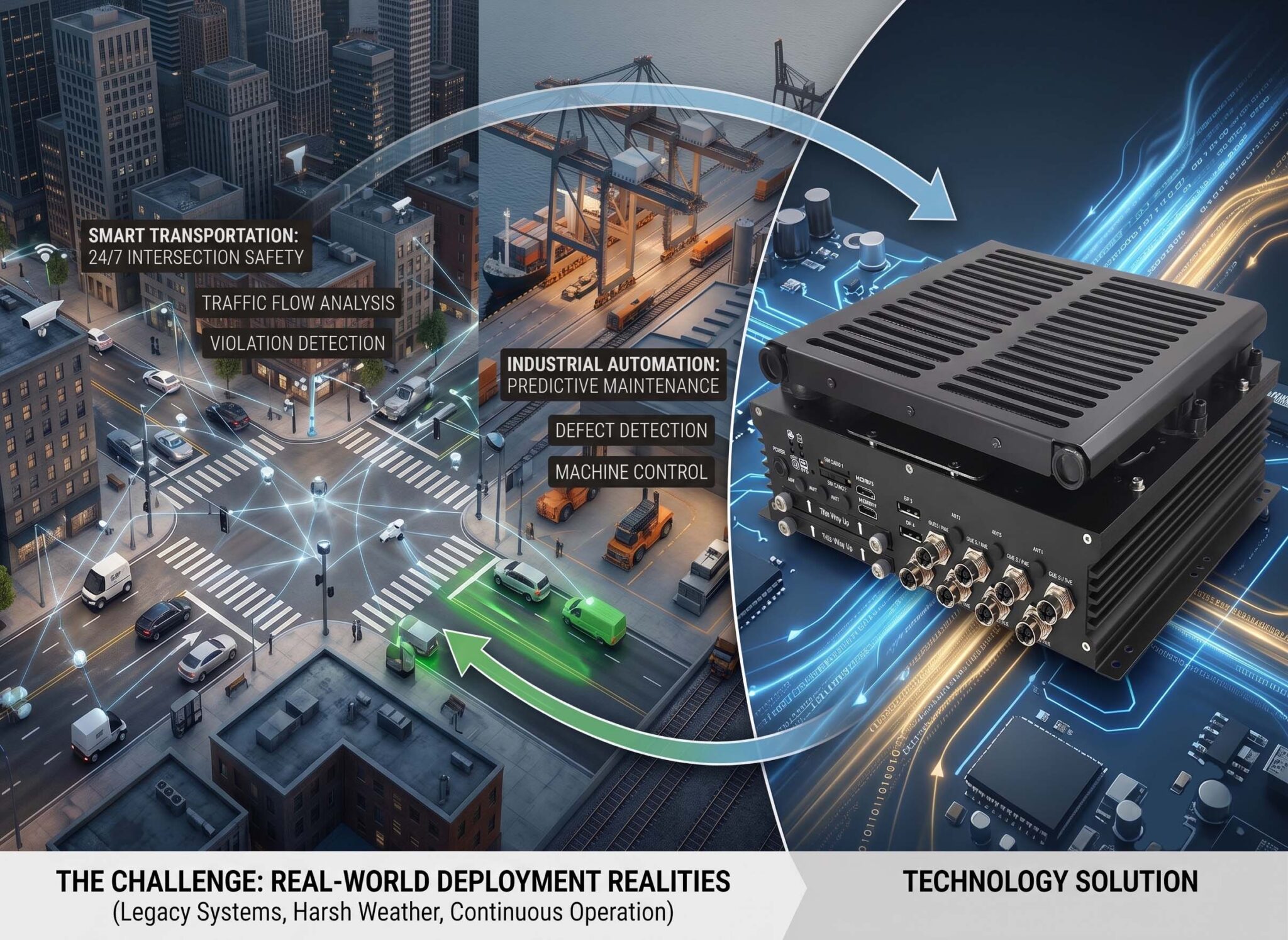 Edge AI Hardware, Edge Computing, System Integration, Smart Transportation, Industrial Automation, Rugged Hardware